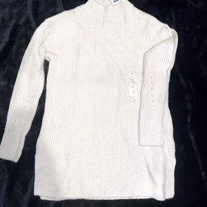 Old navy knit sweater, white, full length, size small, new with tags.